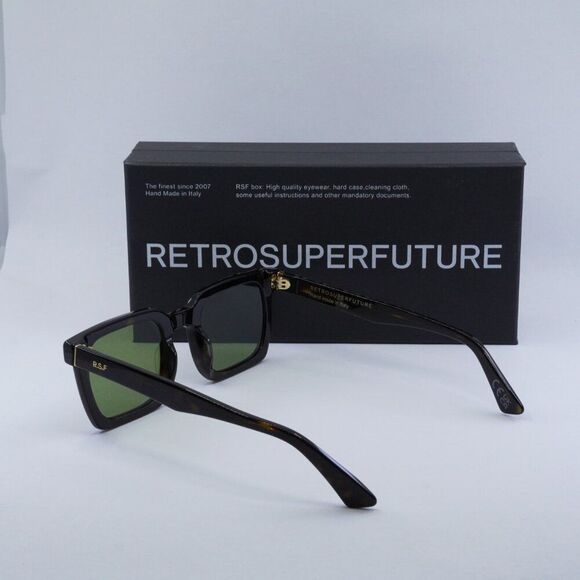🕶️ New RetroSuperFuture SECOLO 3627 HT6 Sunglasses - Havana Frame, Green Lenses - Picture 5 of 10